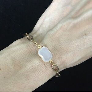 Vintage Gold Tone Crystal Stone Bracelet